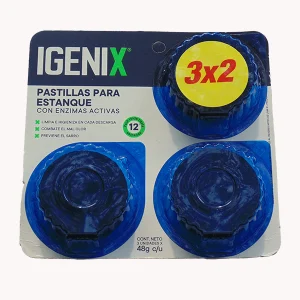 Pastilla para estanque Igenix azul 48 grs pack 3x2