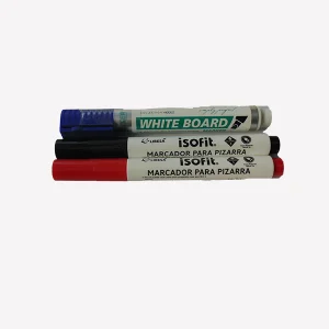 Plumón para pizarra colores azul rojo negro